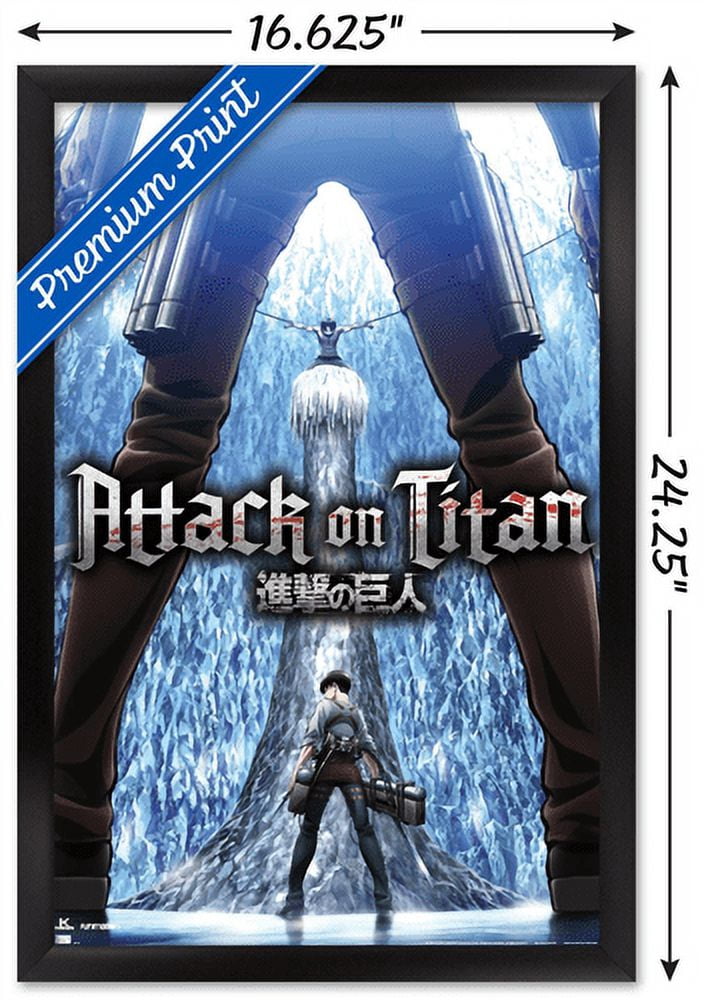 Attack on Titan: Season 3 - Chains Wall Poster, 14.725" x 22.375", Framed