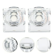 2Pcs Crystal Square Cabinet Knobs Decorative Drawer Knobs Cabinet Door Knobs