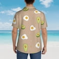thumbnail image 4 of Disketp Hawaiian Shirts For Men,Egg And Avocado Print Mens Casual Short Sleeve Button Down Shirts Beach Shirt, 4 of 7