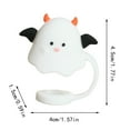 thumbnail image 4 of Halloween Silicone Straw Cover Set, 2-Pack Cute 3D Topper for Tumblers & Water Bottles, Reusable Dust-Proof Straw Caps for Summerween Parties, Spooky Season Gifts & Daily Drink Accessories, 4 of 9