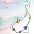 thumbnail image 2 of Dije de cuentas para teléfono, correa de muñeca estilo océano, resina acrílica, concha, estrella de mar, corazón, cordón corto para teléfono, colgantes para bolso, accesorios de joyería, 2 of 6