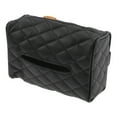 thumbnail image 1 of Soporte de Pañuelos para Automóvil Unique Bargains Organizador de Caja de Pañuelos Patrón Rombo Microfibra 6.89"x4.53"x2.95" Negro 1 Pc, 1 of 6