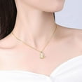 thumbnail image 3 of 14K Gold Natural Jade Necklace, Good Luck Gourd Jade Necklace - Perfect Birthday and Mother's Day Gift for Mom, Wife and Girlfriend, 3 of 4