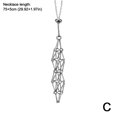 thumbnail image 1 of Stainless Steel Design Crystal Cage Necklace Holder Net Metal Chain Stone Collecting Holder Adjustable Pendant Jewelry, 1 of 5