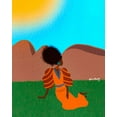 thumbnail image 2 of Lorintheory 15x18 Black Ornate Wood Framed with Double Matting Museum Art Print Titled - Sitting Pretty, 2 of 4
