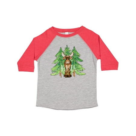 

Inktastic Alaska Moose and Trees Gift Toddler Boy or Toddler Girl T-Shirt