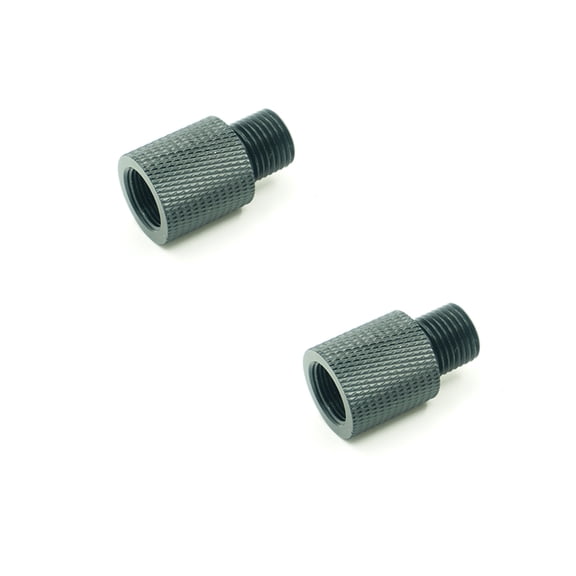 1/2"-28 UNEF to 1/2"-20 UNF Male and Female 2pcs Aluminum Extension Tube Thread Converter