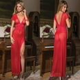 thumbnail image 3 of EIMELI Robe de Nuit Longue Sexy pour Femmes Robe Transparente Nuisette Lingerie + Ensemble String, 3 of 10