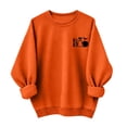 thumbnail image 5 of Frostluinai Women's Halloween Sweatshirt Pumpkin Season Fall Shirt Cozy Soft Print Sweater Crewneck Long Sleeve Thanksgiving Casual Atumn Outdoor Wear S-XXL, 5 of 7