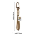 thumbnail image 3 of YYV Copper Double Key Ring Keychain Dual Buckle Brass-Look Key Holder Labeled Tag Durable Metal Key Fob Rustic Finish Easy Attach Key Organizer for Home Car Office, 3 of 5