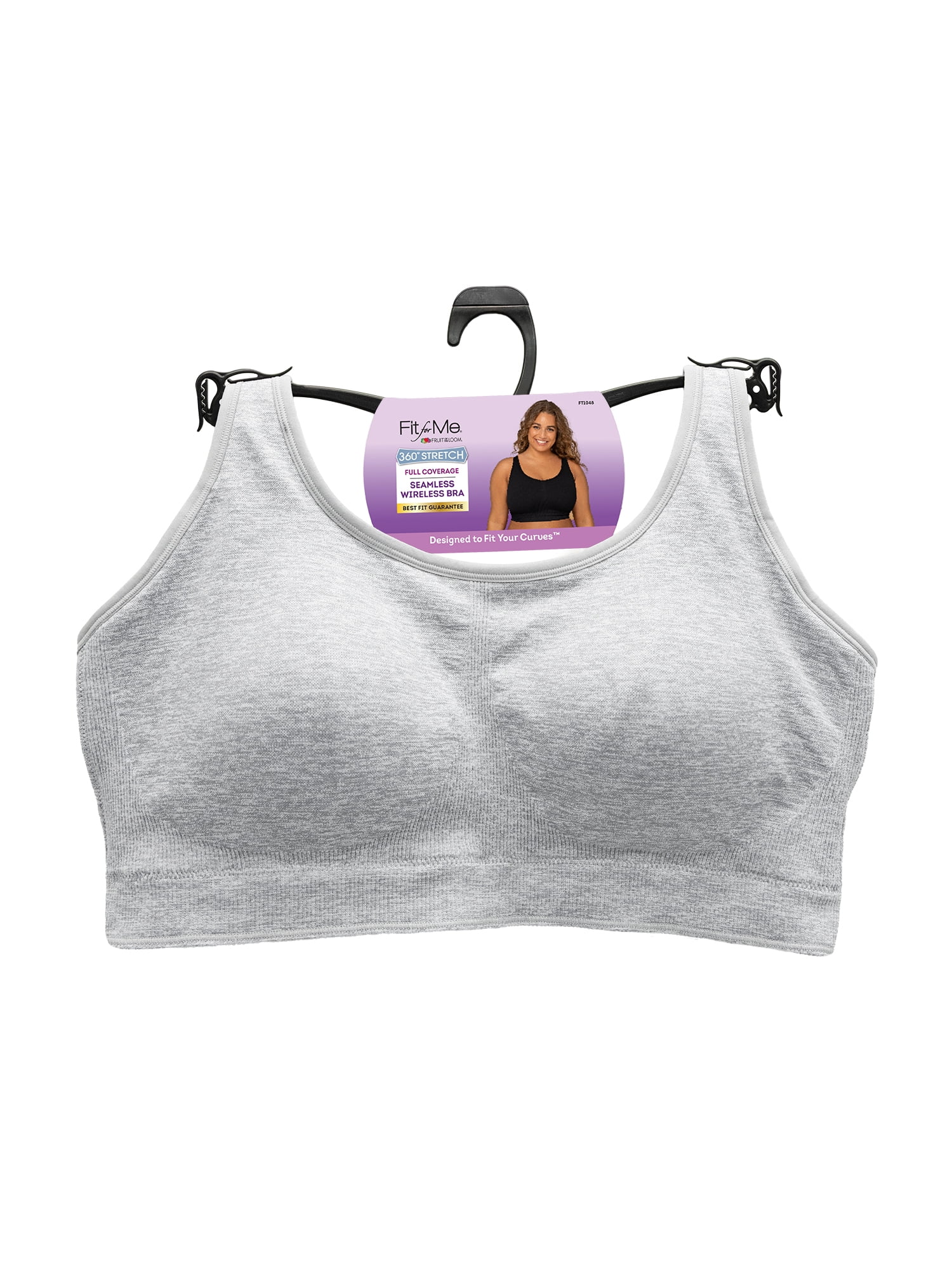 Fit for Me by Fruit of the Loom Women's Supportive Seamless Wirefree Bra, Style FT1048, Sizes L to 4XL