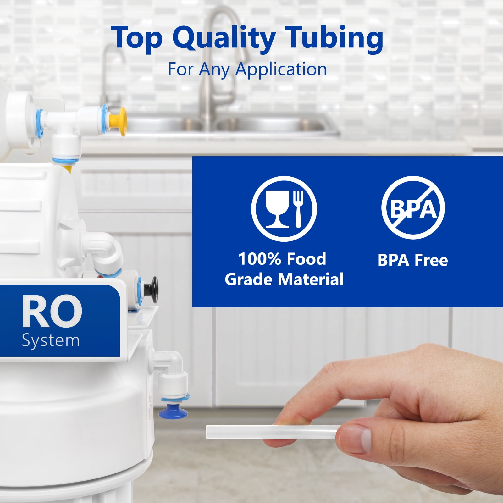 Express Water 1//4” Quarter Inch PE Tubing for Reverse Osmosis RO System 500 Feet