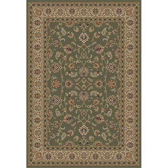Barclay Sarouk 6 ft. 7 in. x 9 ft. 6 in. Rectangular Area Rug in Green