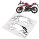 thumbnail image 2 of 2Pcs 3D Motocicleta Pegatina, Motocicleta Tanque Calcomanías Pegatinas Cráneo Cabeza Coche Pegatina Decoración Calcomanía Amonsee No, 2 of 6