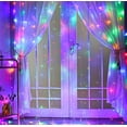 thumbnail image 5 of Cortina de luces Led 300 LED, 8 modos USB con control remoto para el hogar, habitación, dormitorio, boda, fiesta, Navidad, decoraciones de pared para ventana, 5 of 5