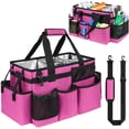 thumbnail image 1 of Bolsa organizadora Jaffzora de limpieza grande con asa, color rosa, 1 of 6