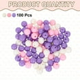 thumbnail image 3 of Uxcell 100pcs Cream Purple Acrylic Round Beads 10mm Dia 1.9mm Hole Plastic Resin Smooth Balls Loose Bead  for Jewelry Making Bracelets Necklace Earrings DIY, 3 of 7