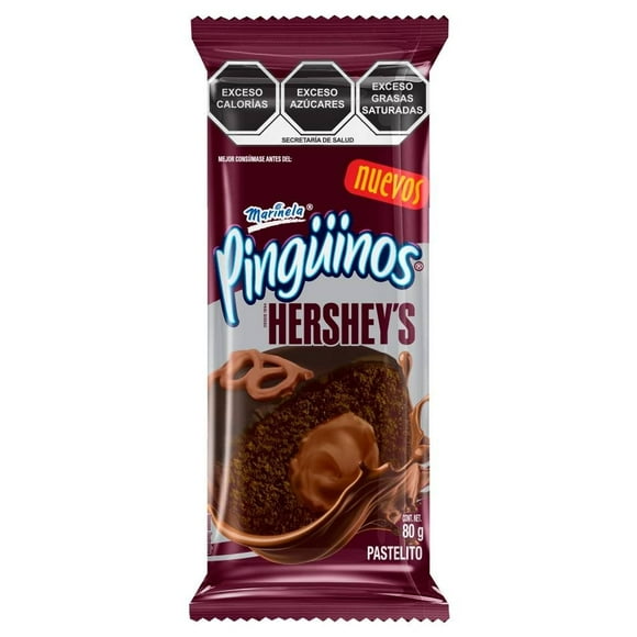 Pastelito Marinela Pingüinos Hersheys 2 piezas