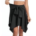thumbnail image 2 of Airmenty Summer Skirts for Women Casual High Waist Skirt Flowy Beach Skirt Asymmetrical Skirt Elastic Waist with Tie S-2XL, 2 of 7