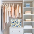 thumbnail image 5 of Iauyy Large Storage Box with Lid - Foldable Home Storage Bins for Clothes Toy Holiday Decor, White Daisy (42*32*30cm), 5 of 6