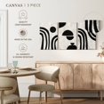 thumbnail image 5 of Elephant Stock Simple Abstract Wall Art - Horizontal Multi Panel Canvas - Lobby Wall Decor - Abstract Multi Panel - Black And White Decor - 26" x 12", 5 of 8
