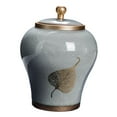 thumbnail image 2 of Fiocias Ceramic Ginger Jar Temple Jar Decorative Vase Can Household Food Storage Jar for Gray, 2 of 7