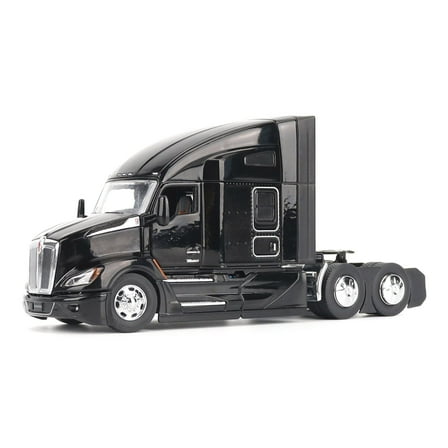 Kenworth T680 76" High Roof Sleeper Cab Truck Tractor Black "Transport Series" 1/50 Diecast Model by Diecast Masters