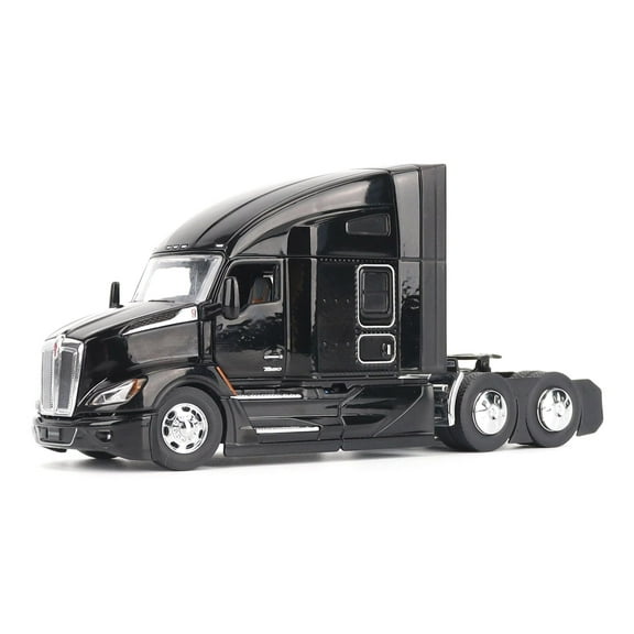 Kenworth T680 76" High Roof Sleeper Cab Truck Tractor Black "Transport Series" 1/50 Diecast Model by Diecast Masters