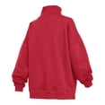 thumbnail image 3 of Women's Pressbox  Red Maryland Terrapins Oversized Mock Neck Sweatshirt, 3 of 3