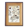 thumbnail image 1 of South Korea Map Landmarks Photo Frame Exhibition Display Art Desktop Painting, 1 of 3