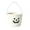 White, variant on Pumpkin Storage Basket, Halloween Basket, Woven Cotton Rope Bin, Cute Halloween Candy Bowl Embroidered Portable Candy Bucket for Kids Trick or Treat Party Home Decor