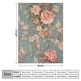 thumbnail image 4 of Sheronv Flowers Leaves Lace Warm Lightweight Fleece Blanket Soft Fleece Blankets Throw Blanket for Living Rooms Sofa Decor Cow Gifts All Seasons 60x80in, 4 of 6