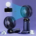 thumbnail image 1 of InnotechSC Ventilador Portátil de Mano, Ventilador de Viaje Personal Multifunción 3 en 1 con Batería de 4000 Mah con Pantalla Digital, Ventilador de Escritorio Plegable de 90° con Base, Ventilador de Pestañas de 5 Velocidades, 1 of 7