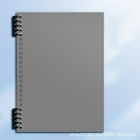 Nkmbld 2Pcs College Ruled Composition Book, B5 Thick Plastic Hardcover Coil Notebook for Work, Travel, Bible, and Meeting, Gray