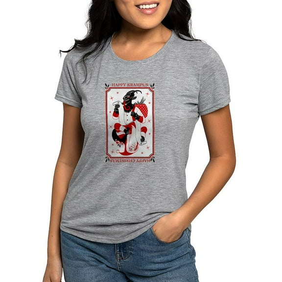 CafePress - Happy Christmas Krampus T Shirt - Womens Tri-blend T-Shirt
