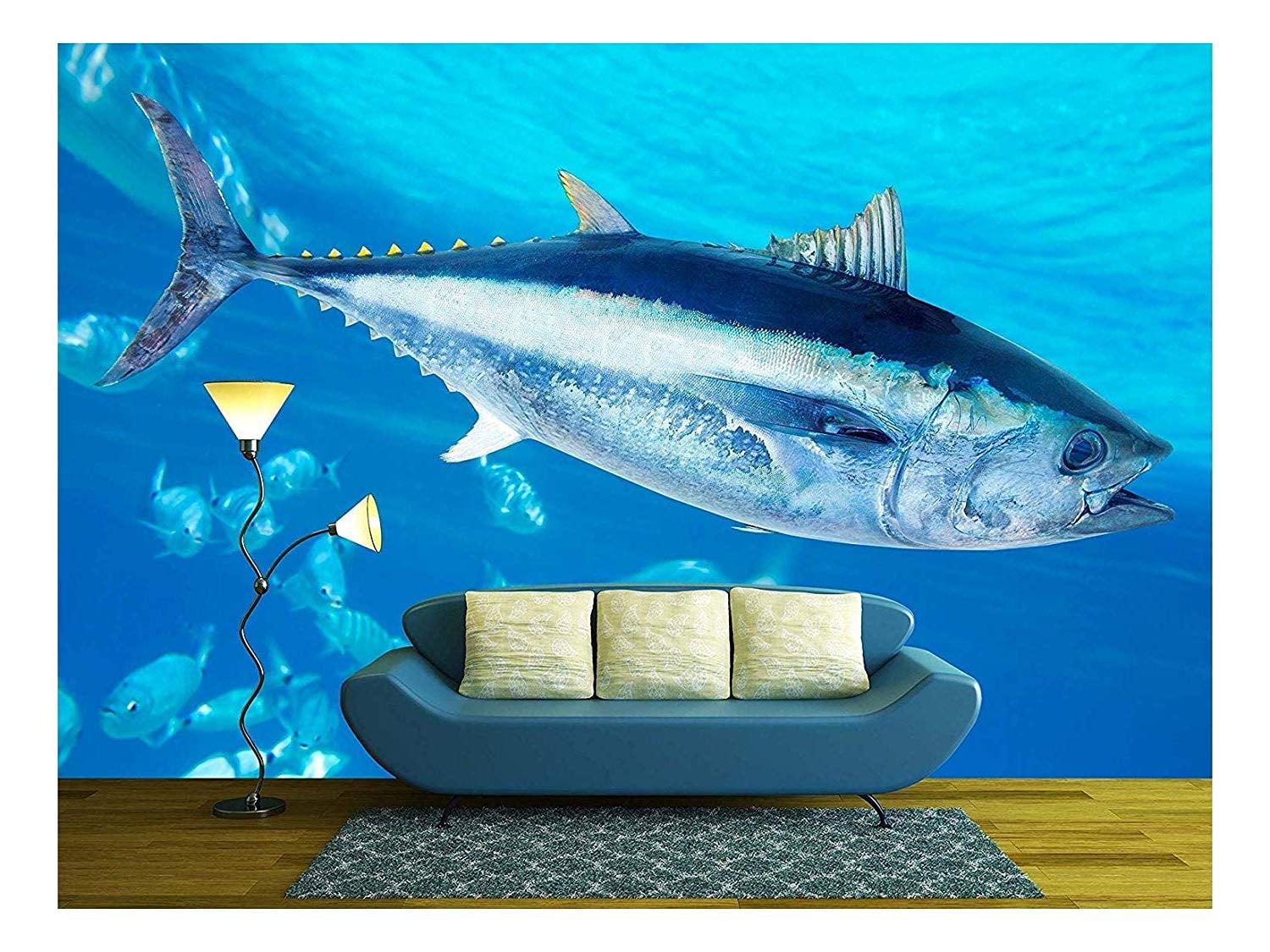 Wall26 Bluefin Tuna Thunnus Thynnus Saltwater Fish In Mediterranean Removable Wall Mural Self Adhesive Large Wallpaper 100x144 Inches Walmart Com Walmart Com