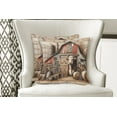thumbnail image 3 of Ambesonne Rustic Throw Pillow Cover Pack of 2, Vintage Rural American Barn, 2 Pcs-18"x18", Tan Dark Salmon, 3 of 5