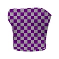 thumbnail image 5 of LNWUY Womens Tube Tops Going Out Summer Y2k Bandeau Trendy Crop Sleeveless Strapless Cute Plaid Printed Corset Gray M, 5 of 5