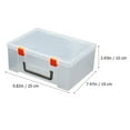 thumbnail image 2 of LEORX Portable Handheld Storage Container Plastic Box for Home Accessory Organization, 2 of 8