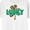 thumbnail image 2 of St Pats Lucky Cheetah Crew Neck Short Sleeve Women's White T-shirt-Medium, 2 of 3