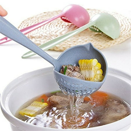 

Windfall 2 in 1 Filter Colander Hot Pot Porridge Soup Long Handle Big Spoon Kitchen Tool