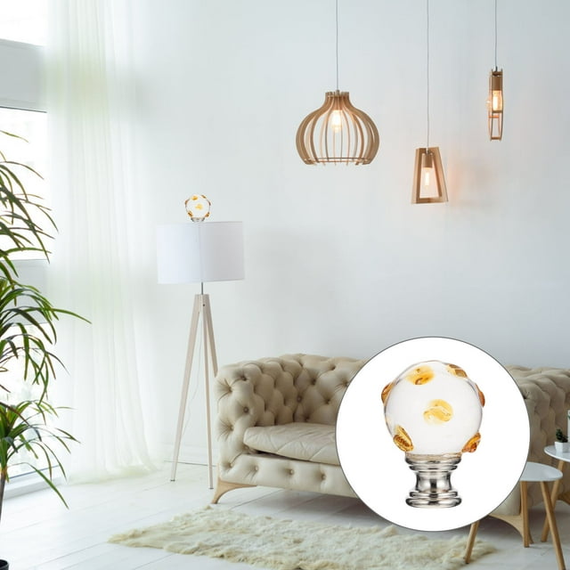 IFANLANDOR 2 Pcs Embouts de Lampe Décoratifs Jaune Transparent Salon Moderne