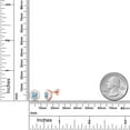 thumbnail image 2 of Gem Stone King 0.99 Ct Round 5mm Blue Apatite 18K Rose Gold Plated Silver White Enamel Stud Earrings for Women Men, 2 of 3