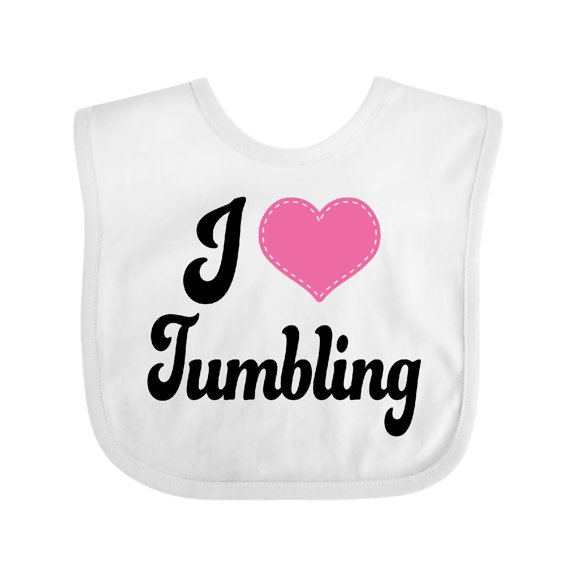 Inktastic I Love Tumbling Girls Baby Bib