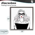 thumbnail image 4 of Stupell Industries Art Deco Chic Boss Morning Coffee Moment Gray Floating Frame Canvas Art, 25 x 25, by Martina Pavlova, 4 of 8