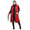 thumbnail image 1 of Chaleco largo con cinto Roman Fashion /Tallas Extras, 3018 (Rojo) rojo 38, 1 of 6