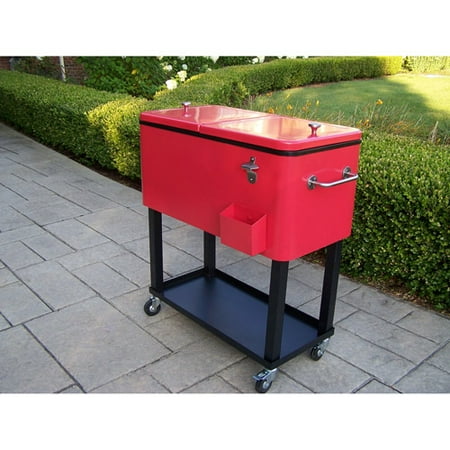 80-Qt Patio Cooler, Red