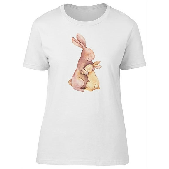 Bunny Family Hugging T-Shirt Women -Image by Shutterstock, Female Medium