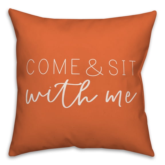 Creative Products Come and Sit With Me Orange 16x16 Indoor / Outdoor Pillow