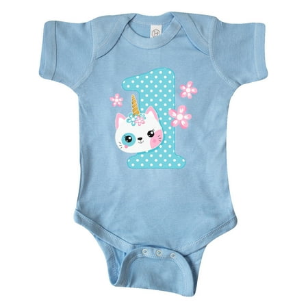 

Inktastic Unicorn Kitty 1st Birthday Gift Baby Girl Bodysuit